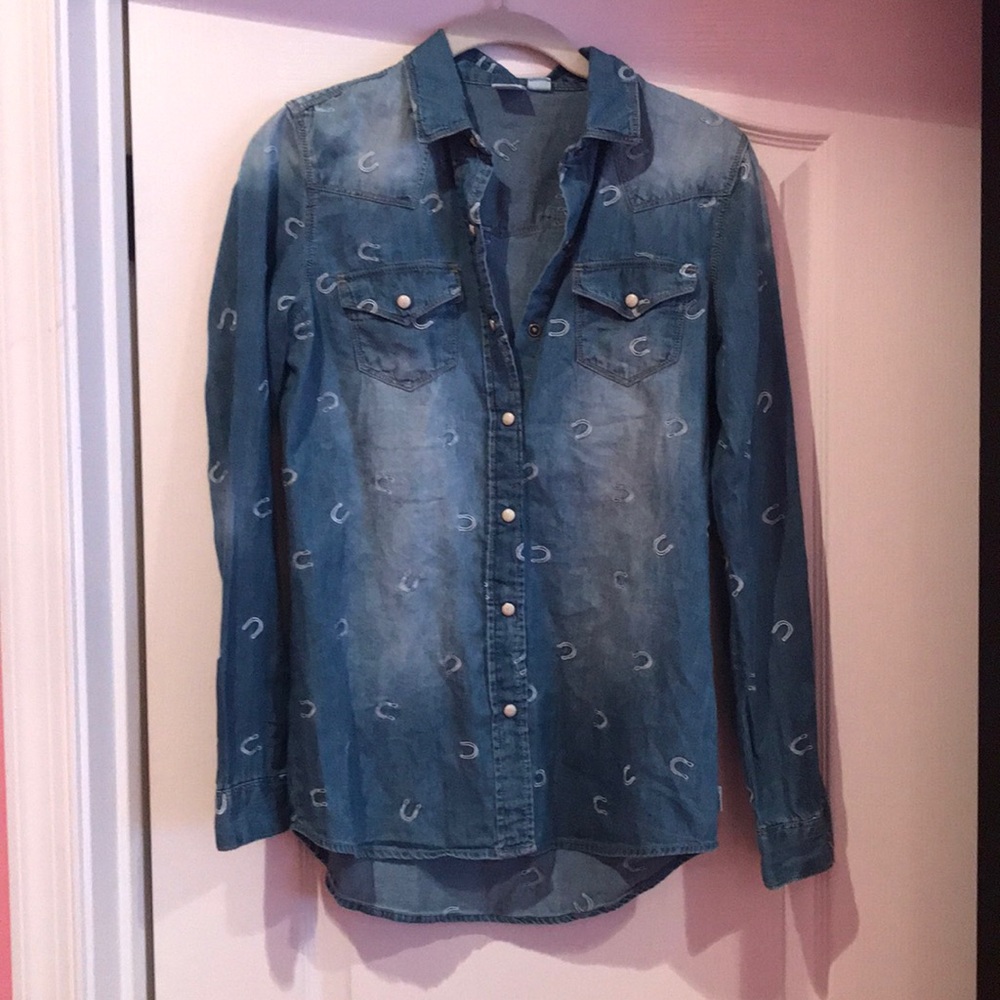 Button down denim shirt